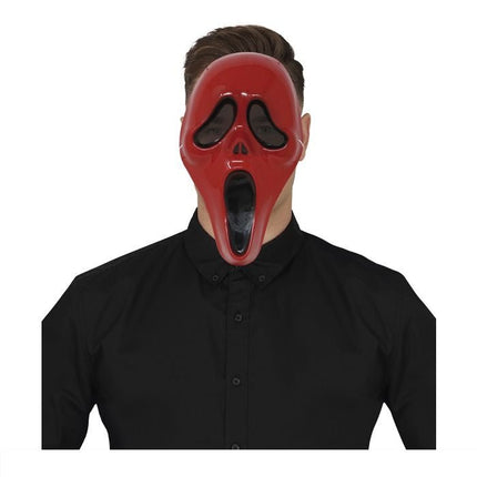 Halloween Masker Rood Zwart Scream van Fiestas Guirca koop je bij Partywinkel