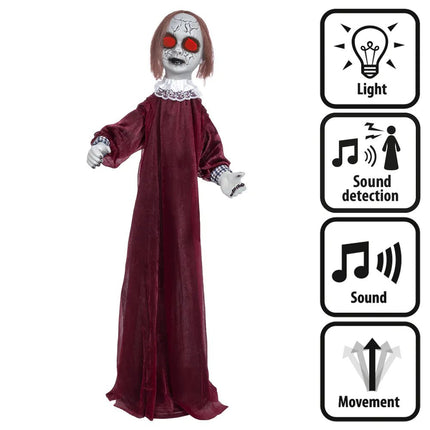 Halloween Pop Lachende Dolly 90cm van Boland koop je bij Partywinkel