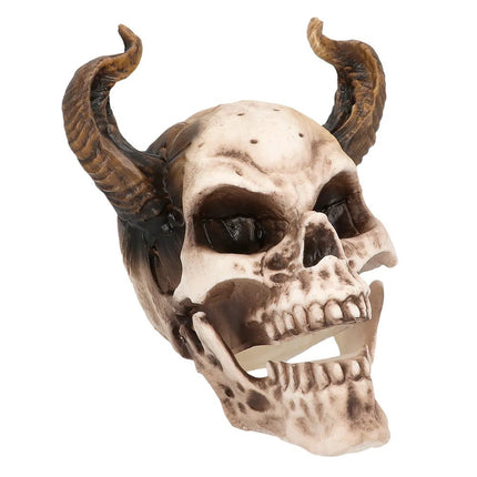 Halloween Schedel Duivel Met Beweegbare Kaak 20cm van Boland koop je bij Partywinkel