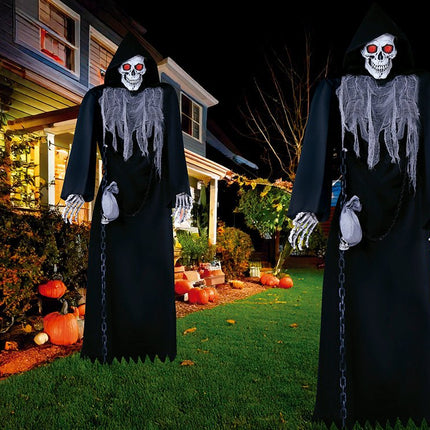 Halloween Skelet Met Geluid En Beweging 2,5m van Fiestas Guirca koop je bij Partywinkel