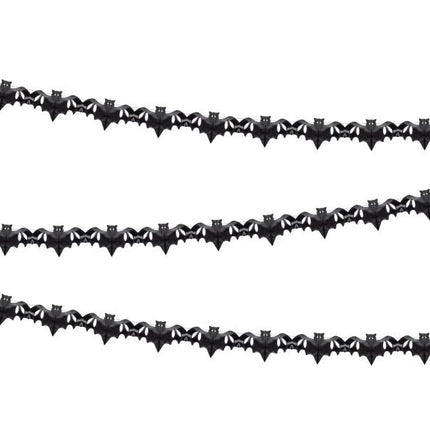 Halloween Slinger Vleermuis Zwart 4m van Partydeco koop je bij Partywinkel