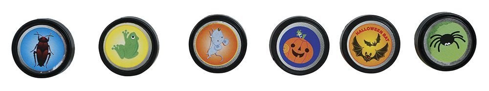 Halloween Stempelset 4cm 6st van Fiestas Guirca koop je bij Partywinkel