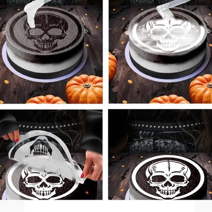 Halloween Taartsjabloon Schedel 25cm van Fiestas Guirca koop je bij Partywinkel