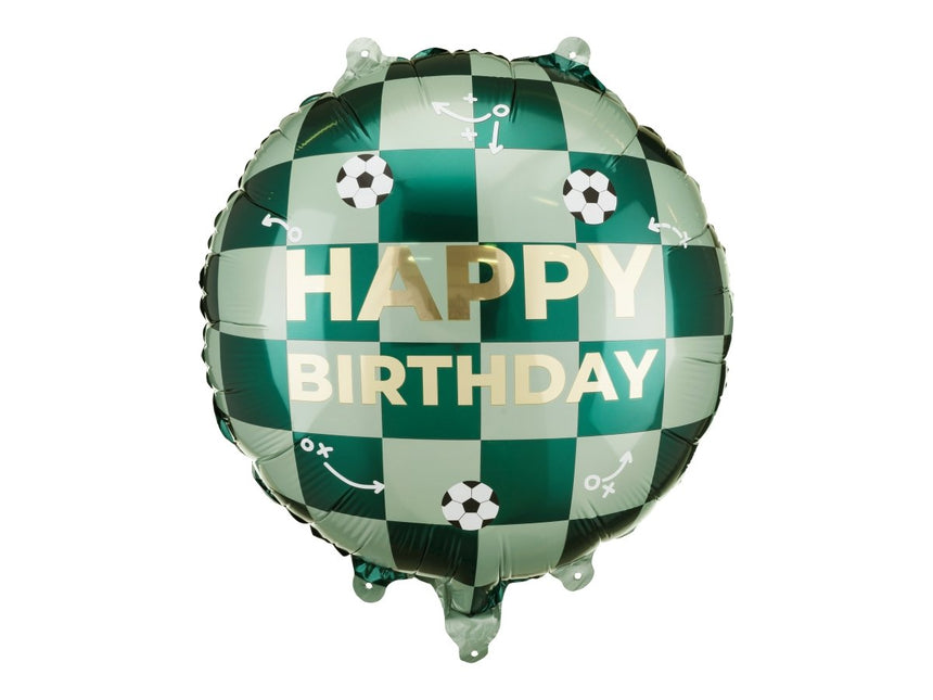 Happy Birthday Helium Ballon Voetbal Leeg 35cm van Partydeco koop je bij Partywinkel