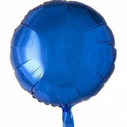 Helium Ballon Rond Blauw 46cm leeg van WeFiesta koop je bij Partywinkel