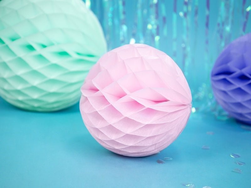 Honeycomb Bal Lichtroze 20cm van Partydeco koop je bij Partywinkel