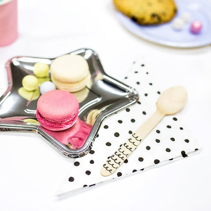 Houten Bestek Zwart 16cm 18 delig van Partydeco koop je bij Partywinkel