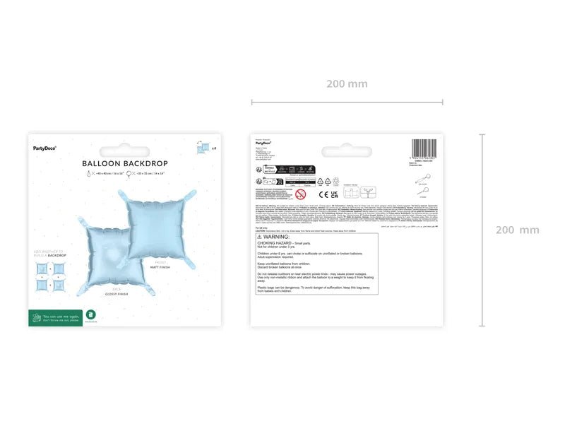 Lichtblauwe Ballon 35cm 4st van Partydeco koop je bij Partywinkel
