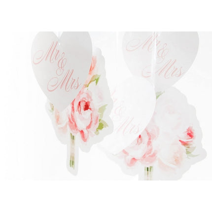 Mr, & Mrs, Hangdecoratie Set 5 delig van Folat koop je bij Partywinkel