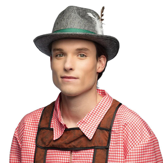 Oktoberfest Hoed Tiroler Grijs van Boland koop je bij Partywinkel
