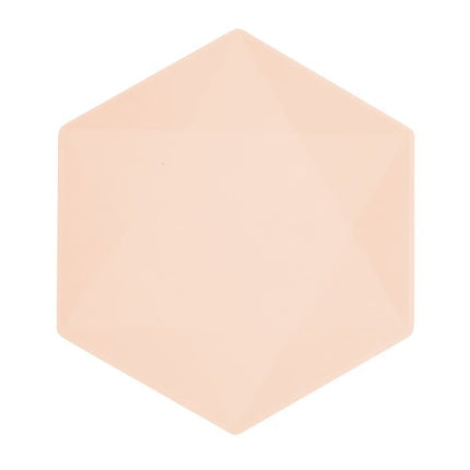 Oranje Cantaloupe Borden Zeshoek 26cm 6st van Riethmueller koop je bij Partywinkel