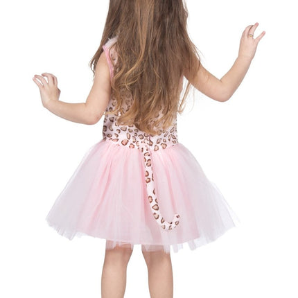 Panter Jurk Roze Meisje 2 delig van Wilbers & Wilbers koop je bij Partywinkel