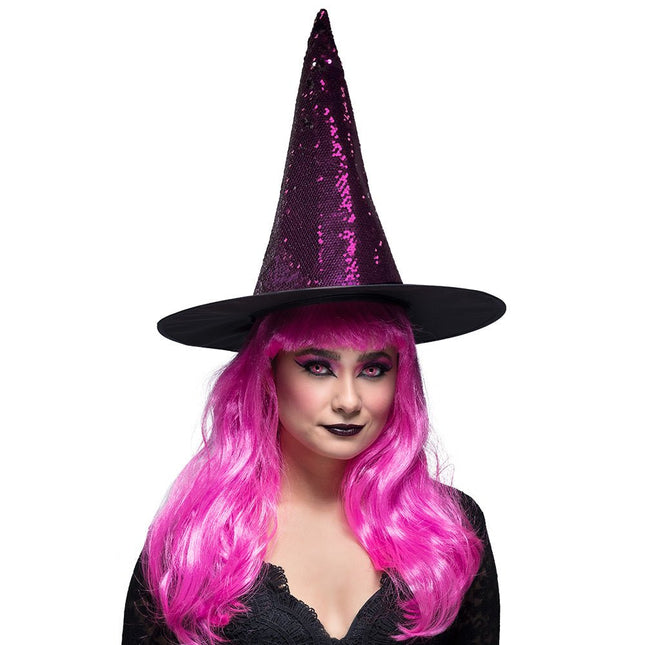 Pruik Lang Haar Paars van Boland koop je bij Partywinkel