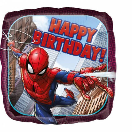 Spiderman Helium Ballon Happy Birthday 45cm leeg van Anagram koop je bij Partywinkel