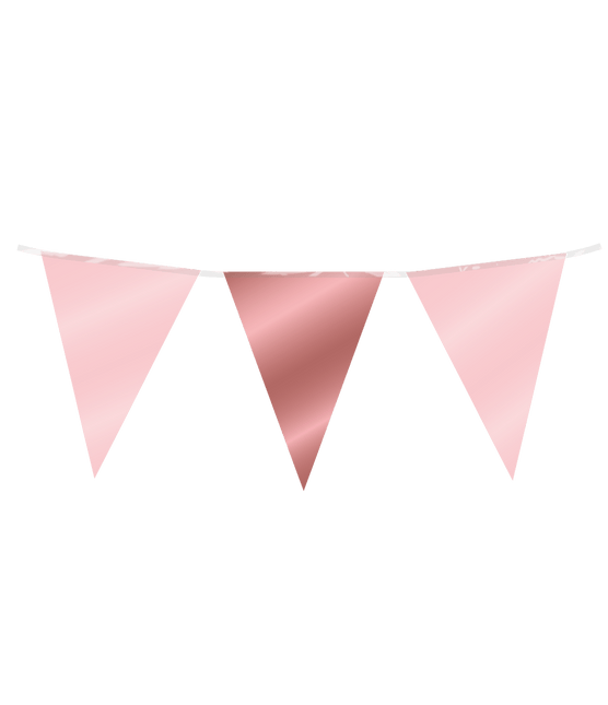 Vlaggenlijn roze rosegoud van Paper Dreams koop je bij Partywinkel
