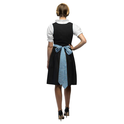 Zwart Blauwe Dirndl Jurk Oktoberfest Dames van Boland koop je bij Partywinkel