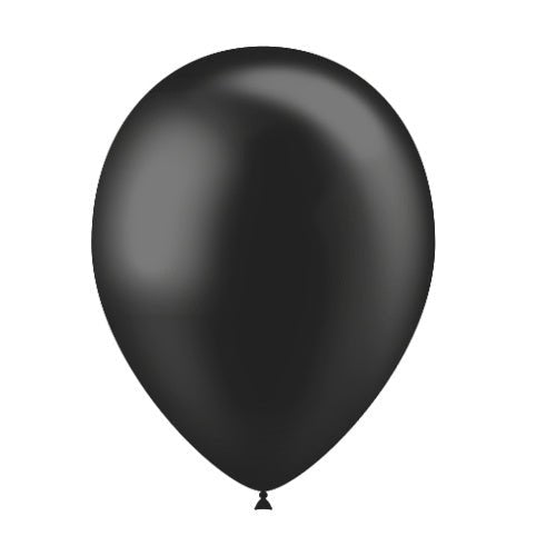 Zwarte Ballonnen Metallic 25cm 50st van Balloonia koop je bij Partywinkel