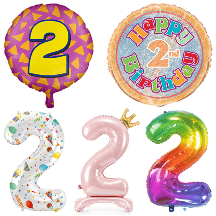 2 Jaar Folie Ballonnen - Partywinkel