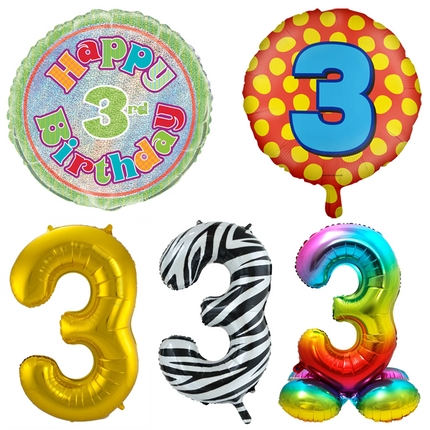 3 Jaar Folie Ballonnen