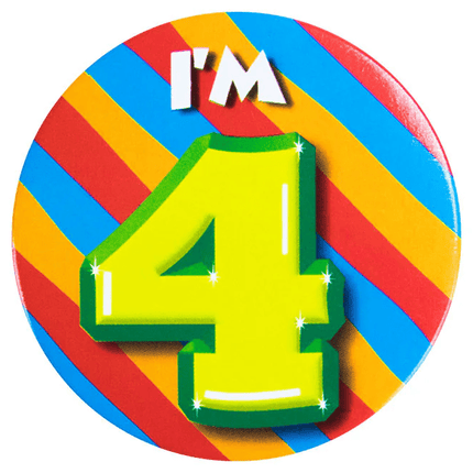 4 Jaar Buttons - Partywinkel