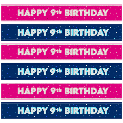 9 Jaar Banners - Partywinkel