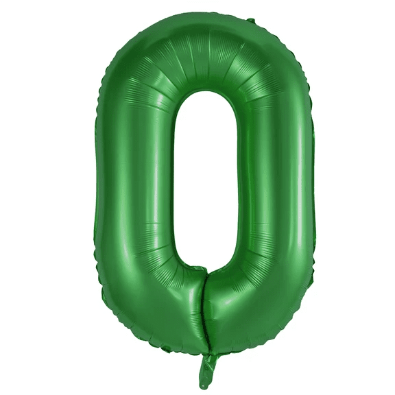 0 Cijfer Ballon Groen 1m van VDV Benefit koop je bij Partywinkel