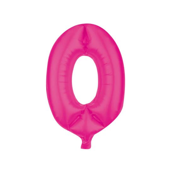0 Cijfer Ballon Roze Leeg 85cm van VDV Benefit koop je bij Partywinkel