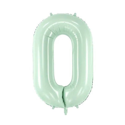 0 Jaar Cijfer Ballon Mintgroen 72cm van Partydeco koop je bij Partywinkel
