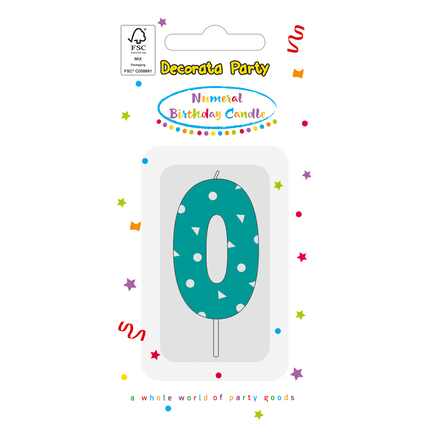 0 Jaar Kaars Lichtblauw van Procos koop je bij Partywinkel