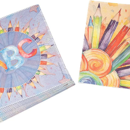 Serviettes « Back To School » 3 couches, 33 cm, lot de 20