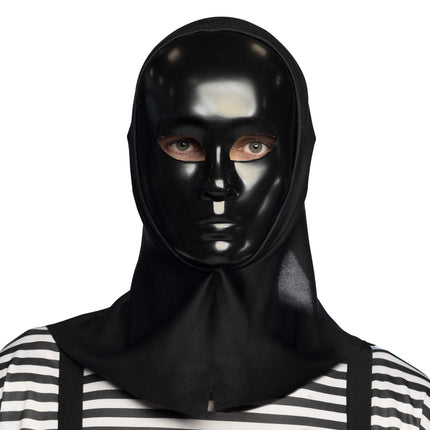 Masque Mime avec capuche noir