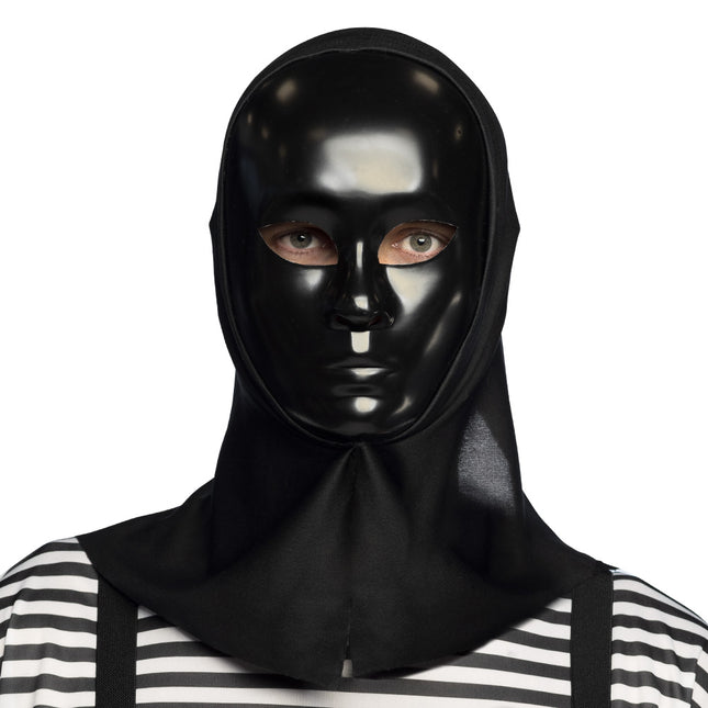 Masque Mime avec capuche noir