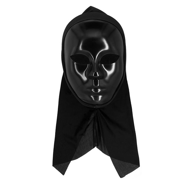 Masque Mime avec capuche noir