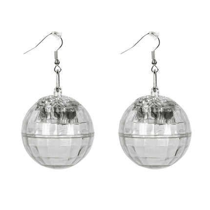 Paire de boucles d'oreilles LED Discoball