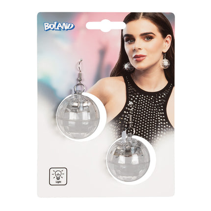 Paire de boucles d'oreilles LED Discoball