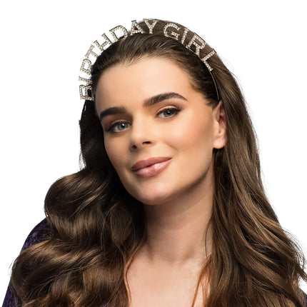 Bandeau d'anniversaire pour fille argenté