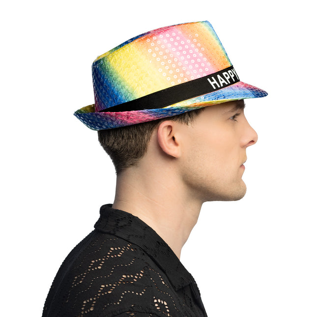 Chapeau Arc-en-ciel "Joyeux anniversaire