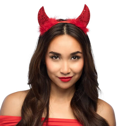 Bandeau d'Halloween Diable Rouge