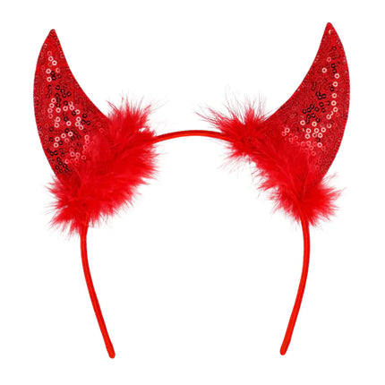 Bandeau d'Halloween Diable Rouge