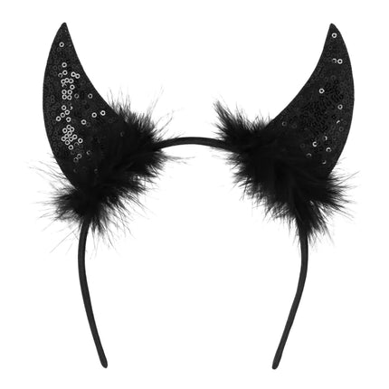 Bandeau d'Halloween Diable noir