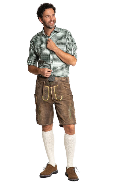 Lederhose Marron Court