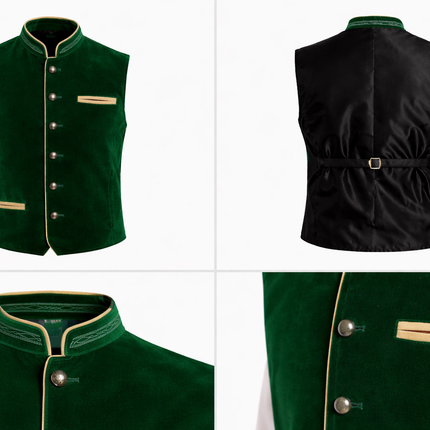 Oktoberfest Vest Groen Trachten