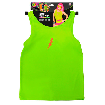 Débardeur fluo vert avec un éclair