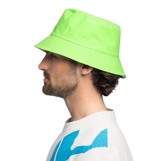 Chapeau à godets Rave vert fluo