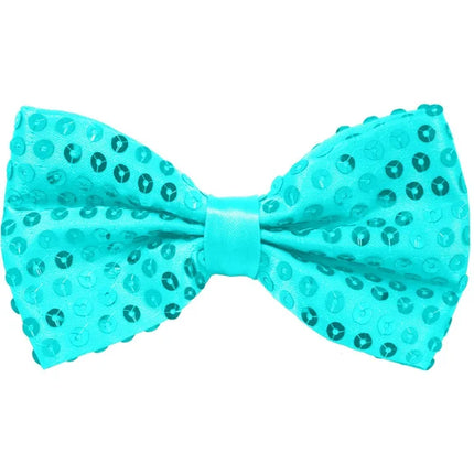 Noeud turquoise pailleté