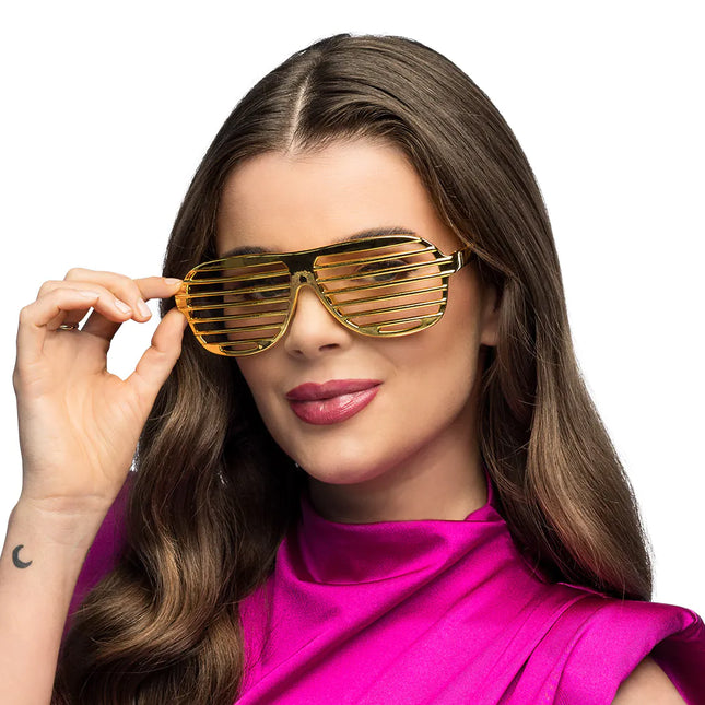 Lunettes d'or rayées