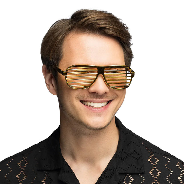 Lunettes d'or rayées
