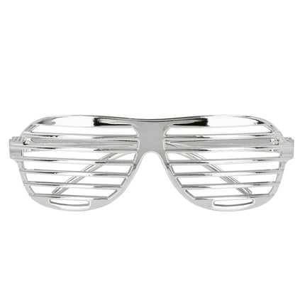 Lunettes argentées rayées
