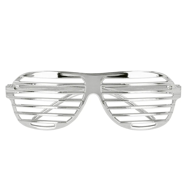 Lunettes argentées rayées