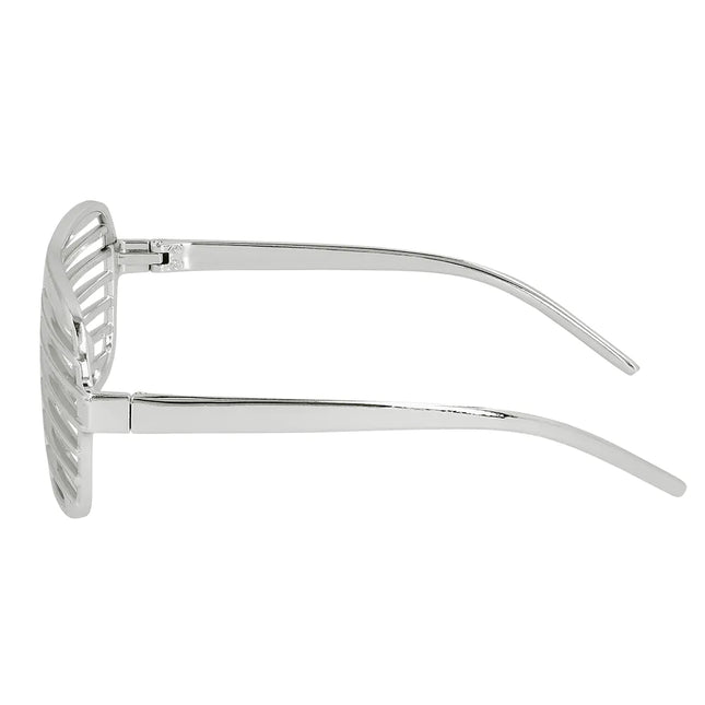Lunettes argentées rayées